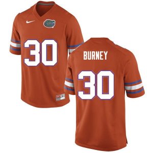 Men's Florida Gators #30 Amari Burney NCAA Nike Orange Authentic Stitched College Football Jersey TAZ6862HK